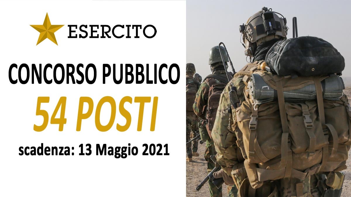 54 POSTI FORZE SPECIALI ESERCITO ITALIANO NUOVO CONCORSO PUBBLICO APRILE 2021