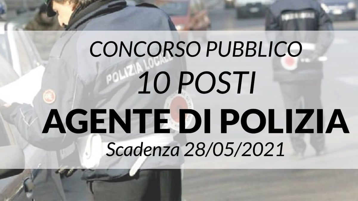 Concorso 10 posti Agente Polizia Locale - Comune di Treviso