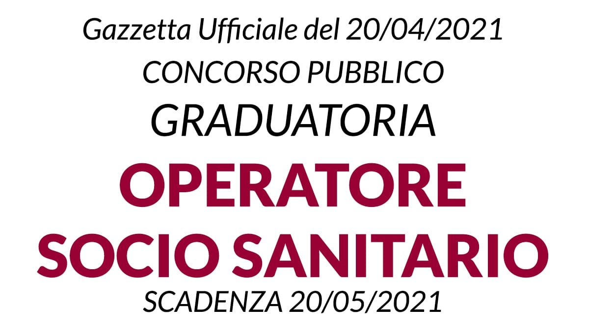 Graduatoria per Operatore Socio Sanitario presso ISRAA di Treviso