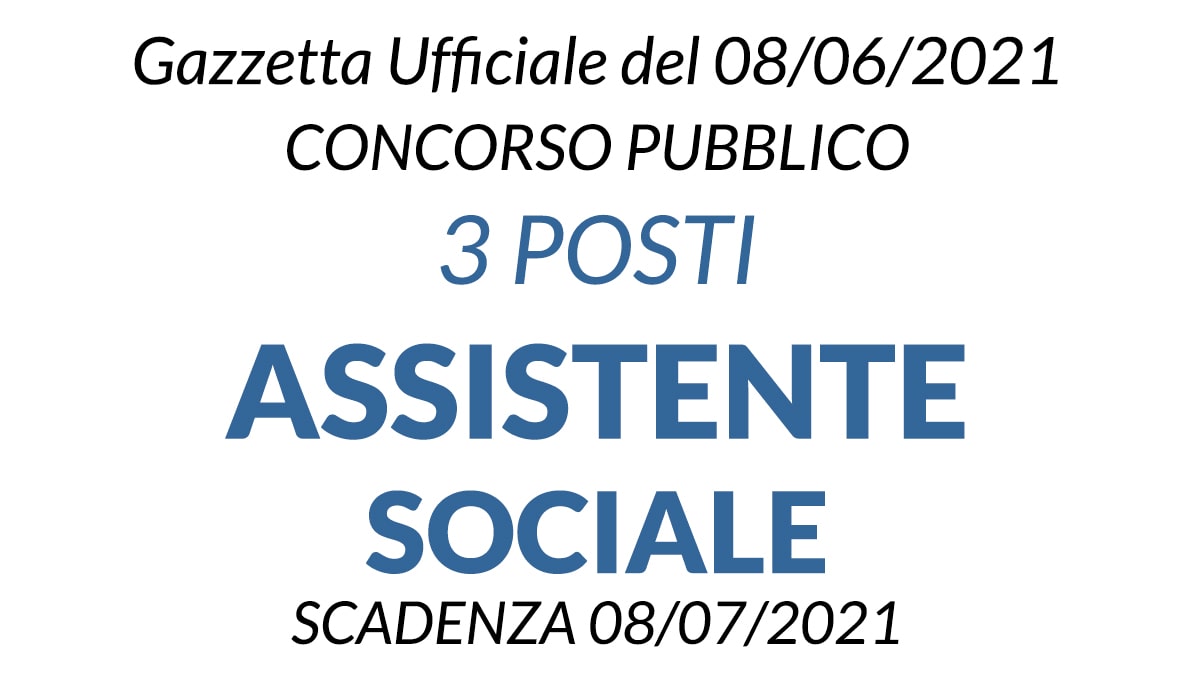Concorso 3 posti Assistente Sociale a tempo indeterminato San Polo di Piave - Treviso