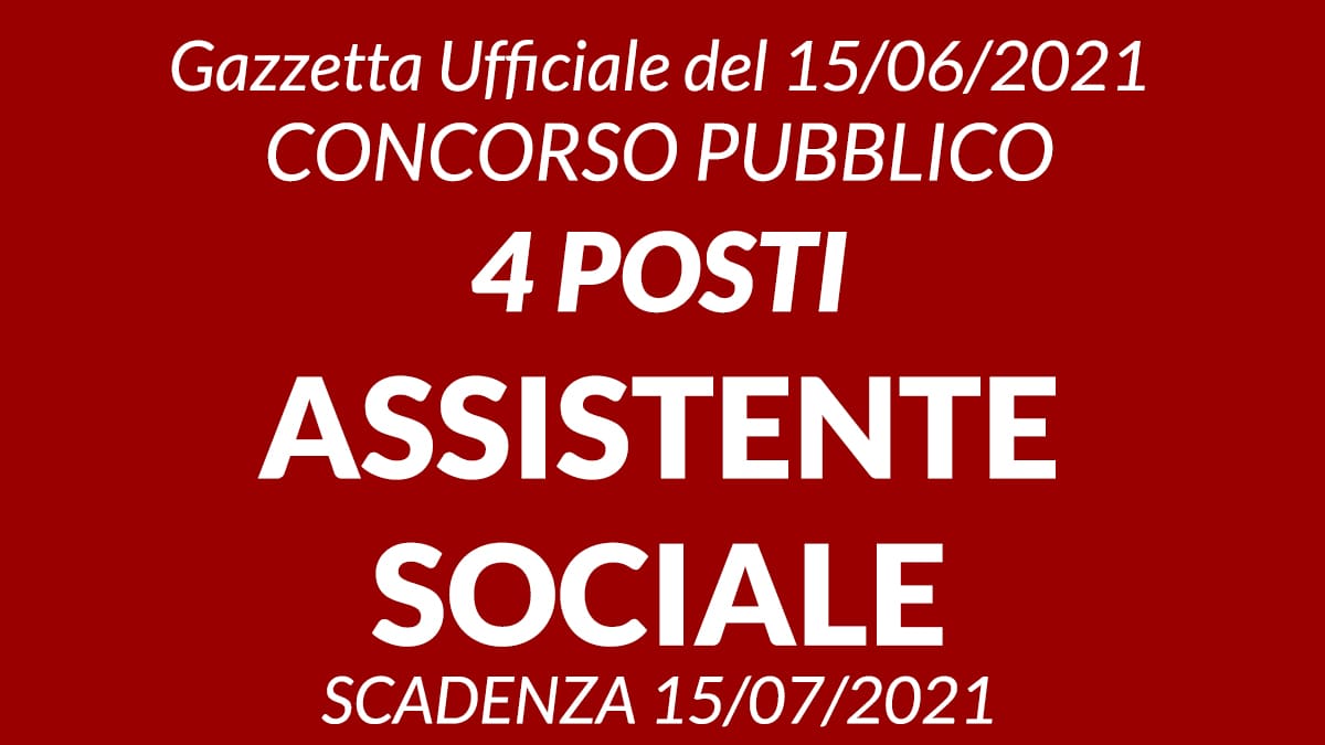 I.P.A.V. concorso 4  posti Assistente Sociale