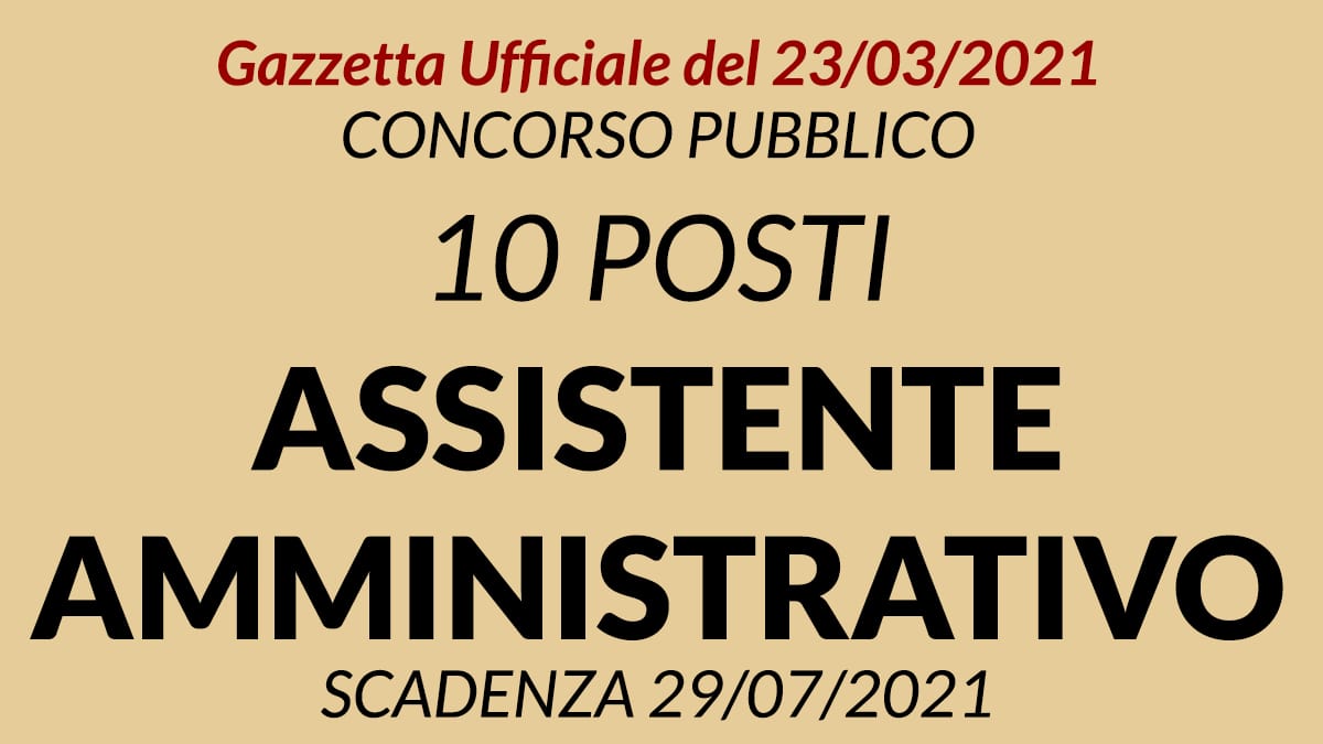 Concorso 10 posti Assistente Amministrativo Ospedale San Pio di Benevento