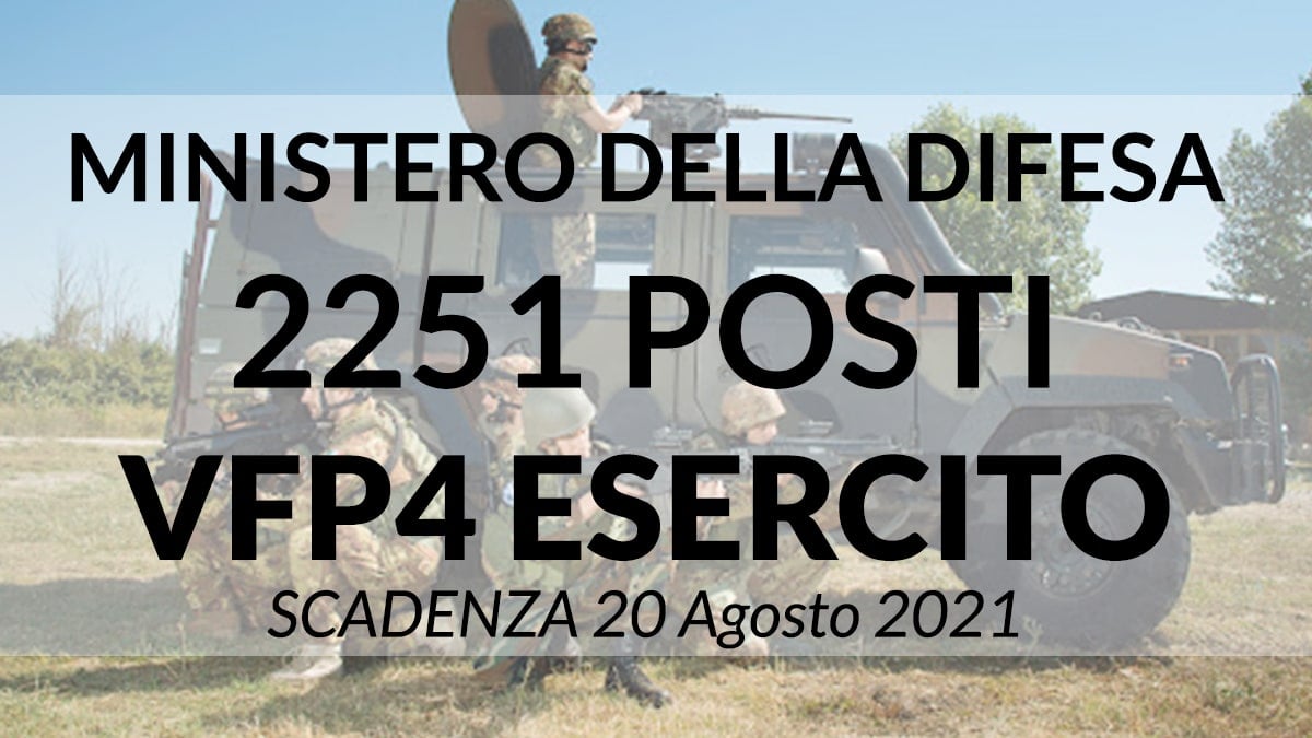2251 VFP4 nell'Esercito Italiano, disponibile il bando di concorso 2021