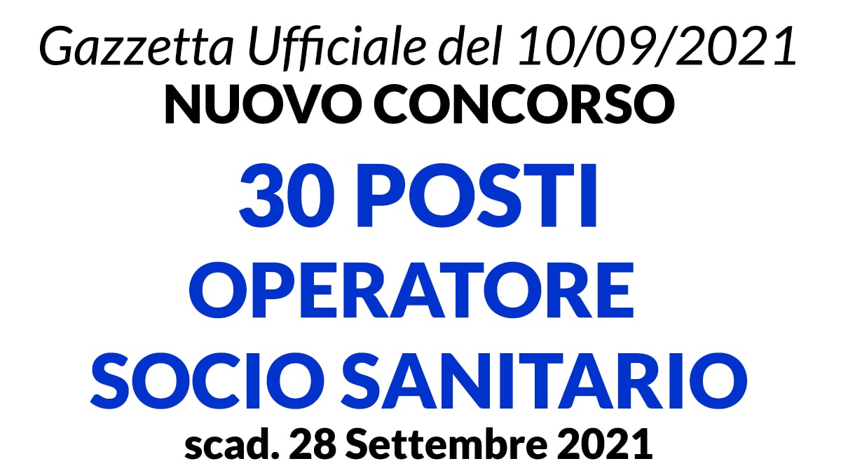 30 posti OSS Operatore Socio Sanitario ASP Comuni Modenesi