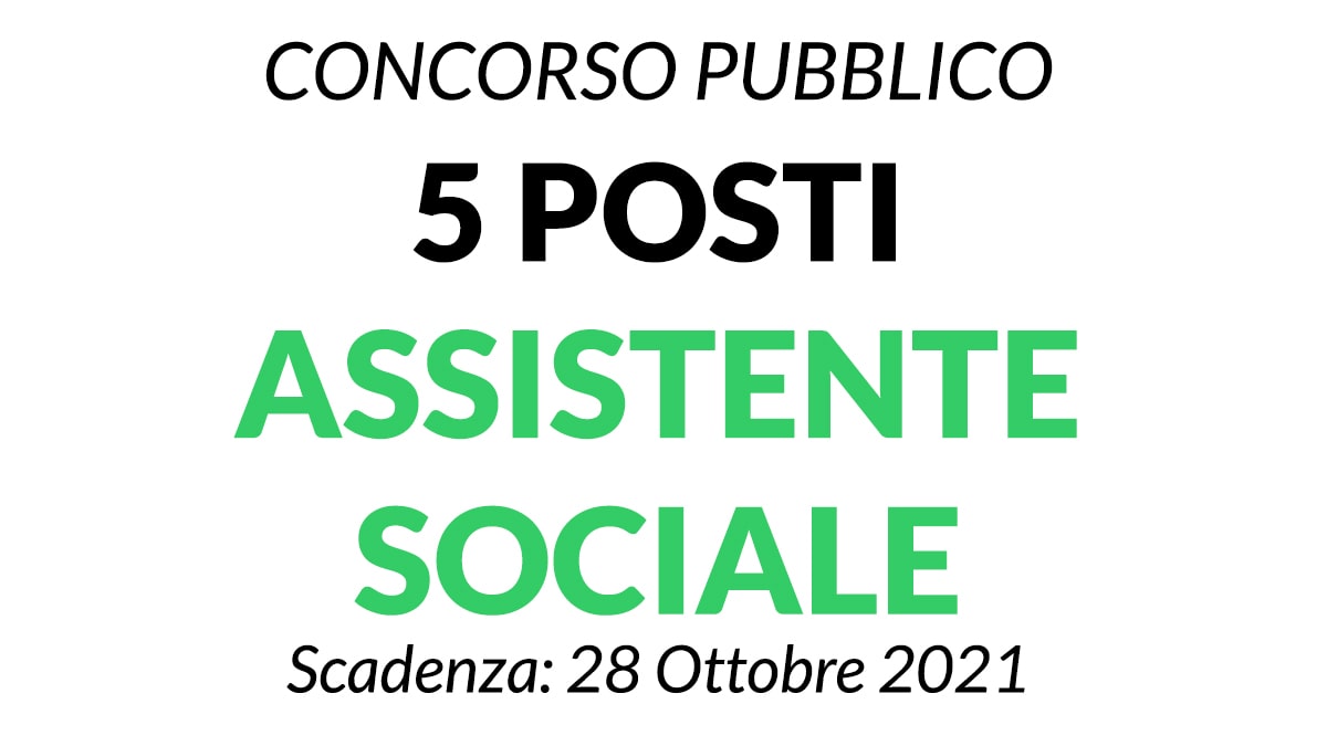 Concorso 5 posti Assistente Sociale tempo indeterminato Comune di Cuneo