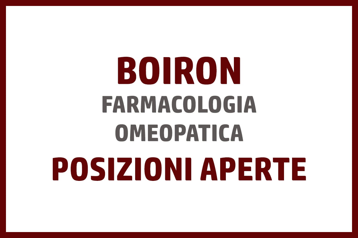 BOIRON FARMACOLOGIA OMEOPATICA - Posizioni aperte