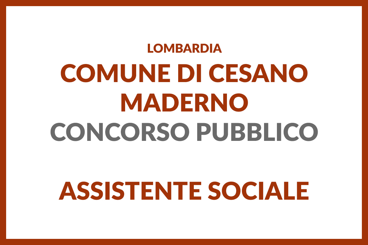 Lombardia CONCORSO per ASSISTENTE SOCIALE