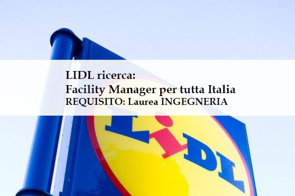 LIDL ricerca Facility Manager