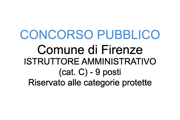 Concorso Pubblico Comune di Firenze