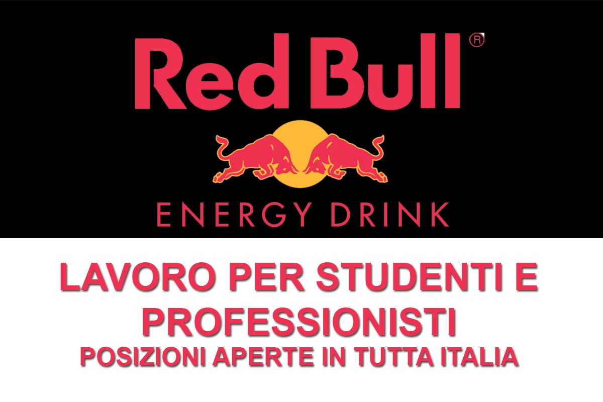 RED BULL nuove posizioni aperte in tutta Italia