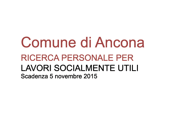 Ancona, lavori socialmente utili