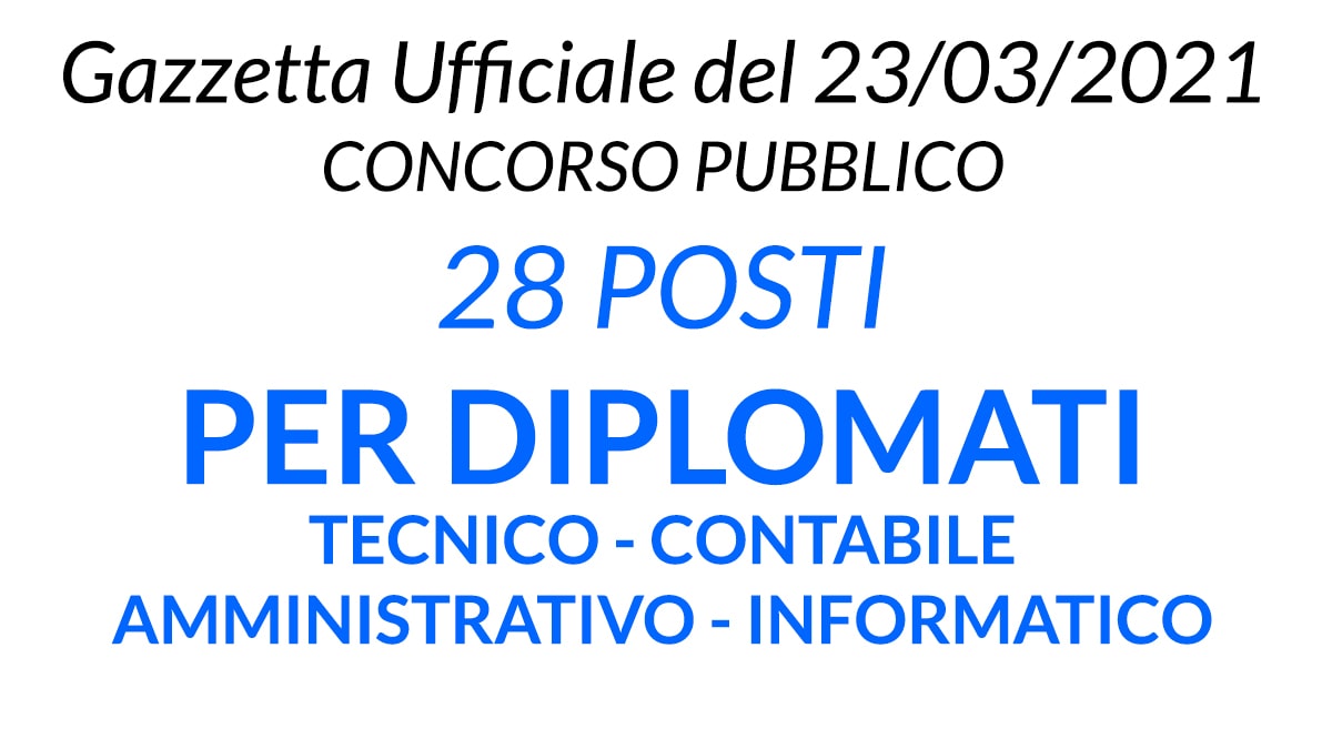 Bando di Concorso 28 posti per diplomati a tempo indeterminato Regione Abruzzo
