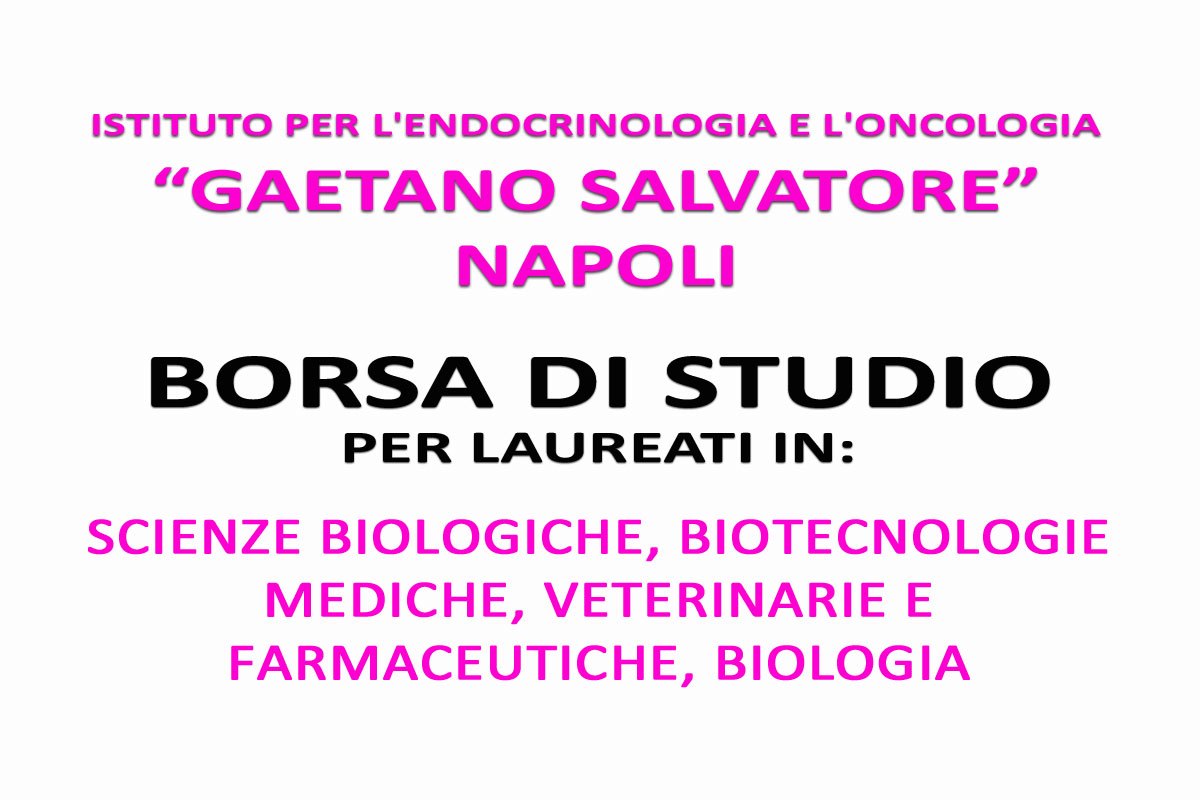 NAPOLI, Borsa di studio per l'area scientifica "Scienze biomediche"