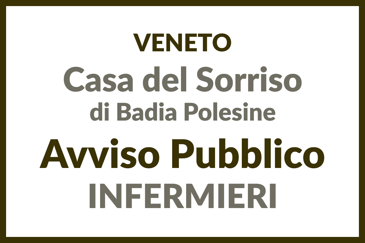 Veneto AVVISO PUBBLICO per INFERMIERI
