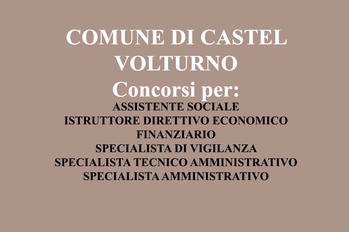 COMUNE DI CASTEL VOLTURNO CONCORSI