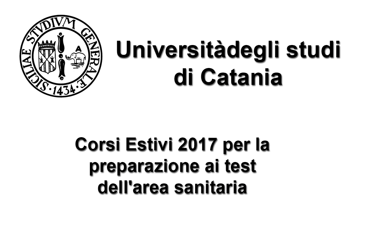 Università  di Catania preparazione ai test area sanitaria