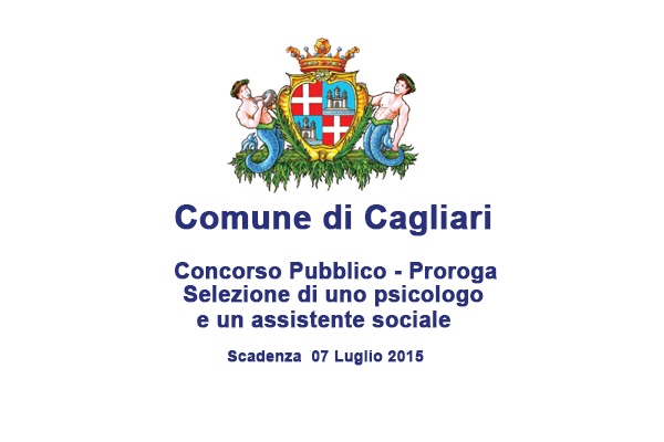 Comune di Cagliari, concorso per psicologo e un assistente sociale