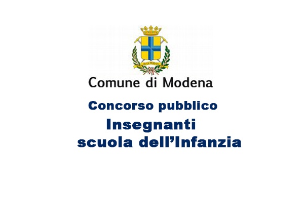 Modena, concorso pubblico per Insegnante di scuola dell\'infanzia 