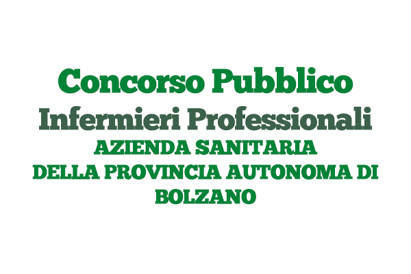 Bolzano, concorso pubblico per INFERMIERI