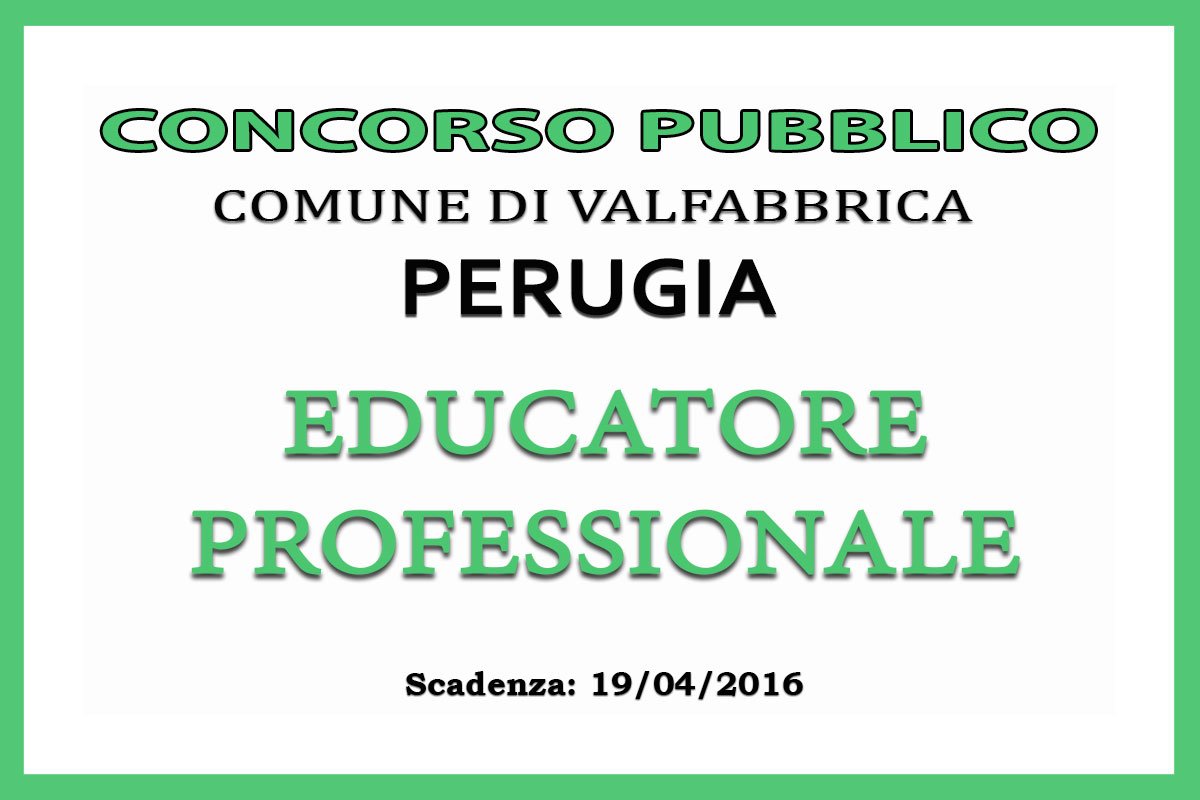 PERUGIA: concorso per EDUCATORE