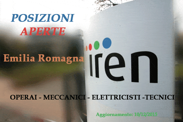 Gruppo Iren: Posizioni Lavorative Aperte in Emilia Romagna