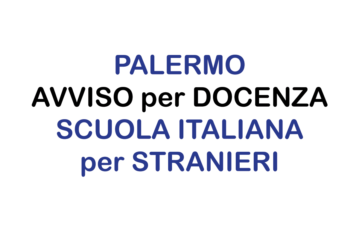Palermo incarico docenza Scuola italiano stranieri