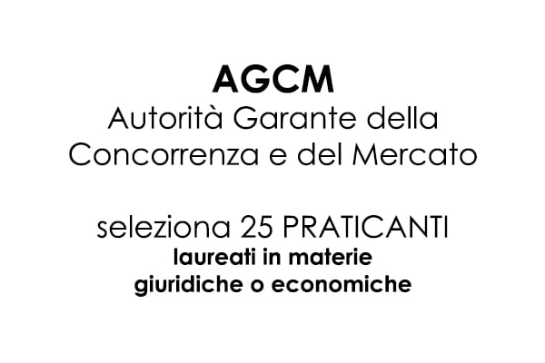 AGCM selezione praticantato 2015