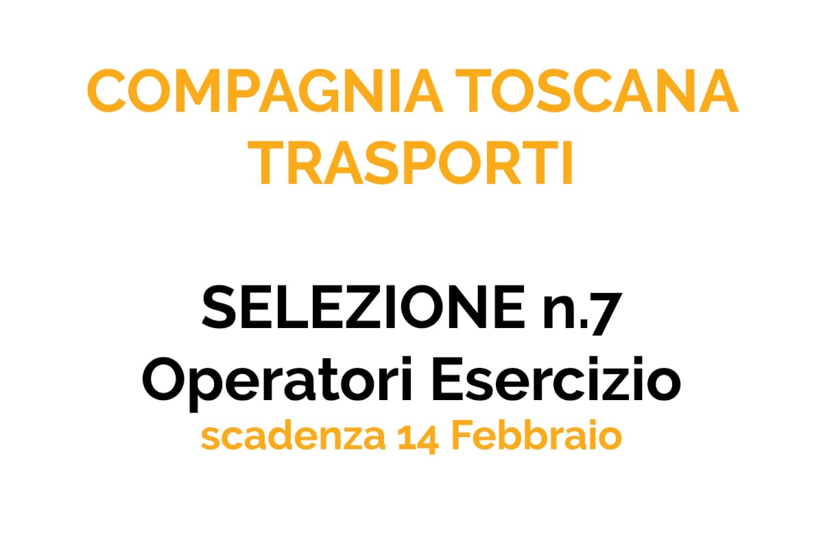 Compagnia Trasporti Toscana: selezione per Autisti